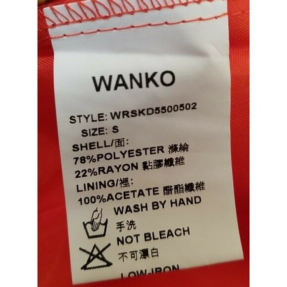 Wanko Orange Sleeveless Dress Polyester and Rayon Size 34 Small - Picture 3 of 4